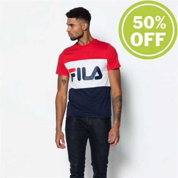 Camisetas Fila Homem Pretas - Fila Day Tee Portugal Lojas,ORKX-24579